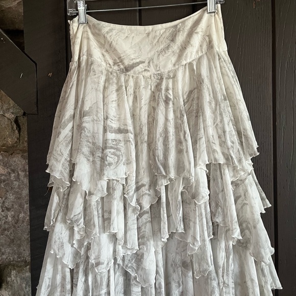 Free People Flowy Layered Maxi Skirt    Sz 2 - Picture 7 of 11